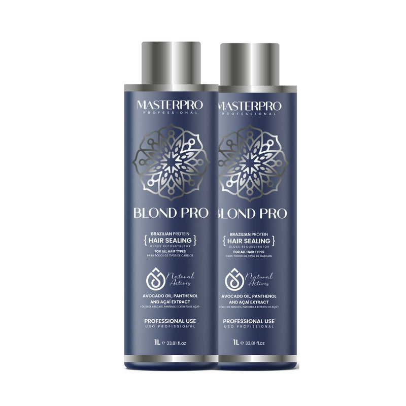 MasterPro BlondPro Brazilian Hair Protein Treatment  1+1 packages Salon Bundle - Elevate your salon with premium care for blonde perfection. Transform locks with expertly curated packages